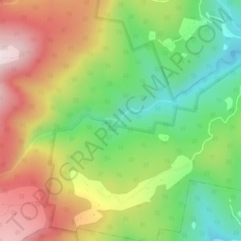 Snug Falls topographic map, elevation, terrain