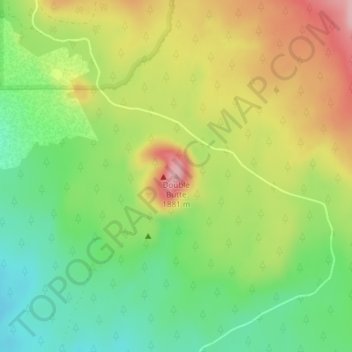 Double Butte topographic map, elevation, terrain