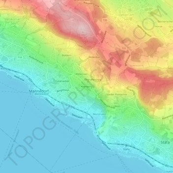 Allenberg topographic map, elevation, terrain