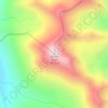 Huron Peak topographic map, elevation, terrain