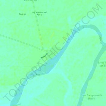 Attari topographic map, elevation, terrain