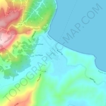 Llico topographic map, elevation, terrain