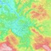 Sarajewo topographic map, elevation, terrain