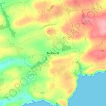 Nohoval topographic map, elevation, terrain