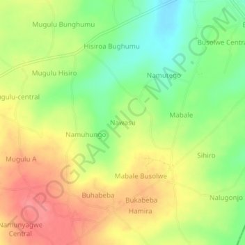 Nawasu topographic map, elevation, terrain