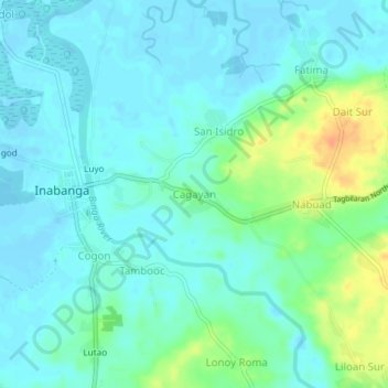Cagayan topographic map, elevation, terrain