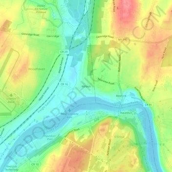 Alplaus topographic map, elevation, terrain