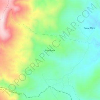 Amalharia topographic map, elevation, terrain