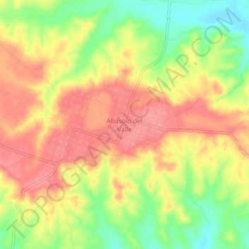 Abasolo del Valle topographic map, elevation, terrain