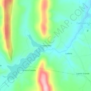 Cachoerinha topographic map, elevation, terrain
