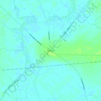 Outland topographic map, elevation, terrain