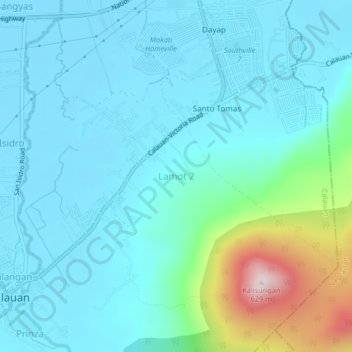 Lamot 2 topographic map, elevation, terrain