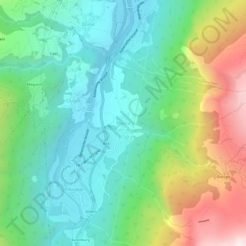 Pignia topographic map, elevation, terrain