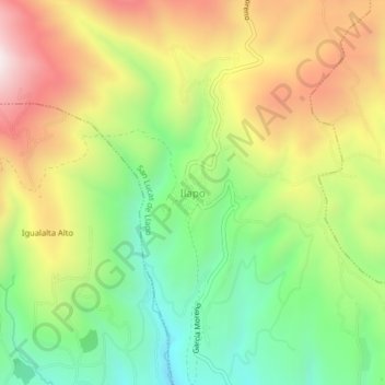 Ilapo topographic map, elevation, terrain