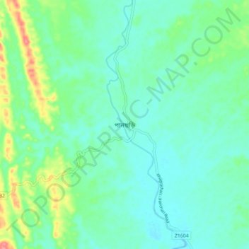 Panchari topographic map, elevation, terrain