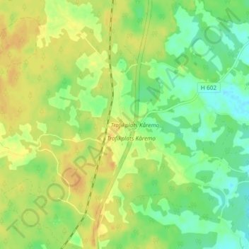 Kåremo topographic map, elevation, terrain