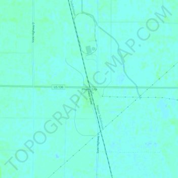 Phelps City topographic map, elevation, terrain