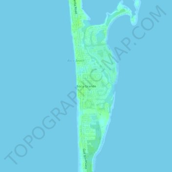 Boca Grande topographic map, elevation, terrain