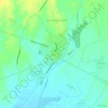 Karianwala topographic map, elevation, terrain