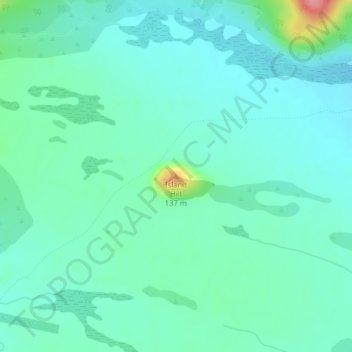 Island Hill topographic map, elevation, terrain