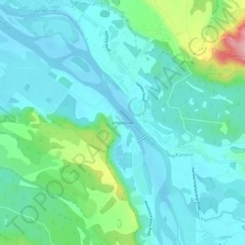 Arthurstown topographic map, elevation, terrain