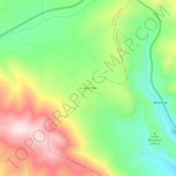 La Veta Pass topographic map, elevation, terrain