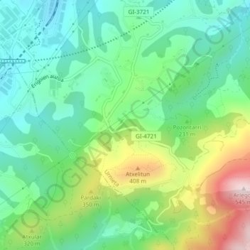 Xoxoka topographic map, elevation, terrain
