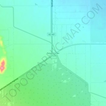 Peters Corner topographic map, elevation, terrain