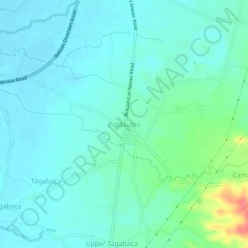 Pigdaulan topographic map, elevation, terrain