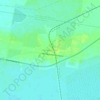 Enrique Carbó topographic map, elevation, terrain