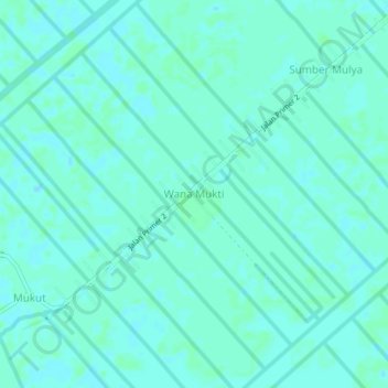 Wana Mukti topographic map, elevation, terrain