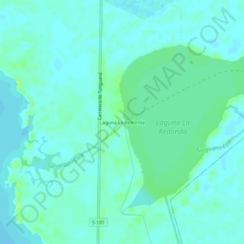 Laguna La Redonda topographic map, elevation, terrain