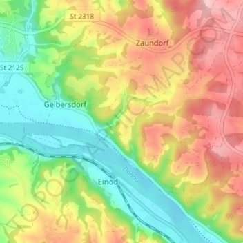 Hilgartsberg topographic map, elevation, terrain