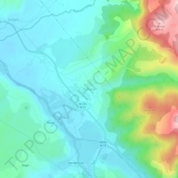 Tomina topographic map, elevation, terrain