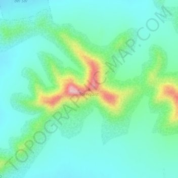 Tornquist topographic map, elevation, terrain