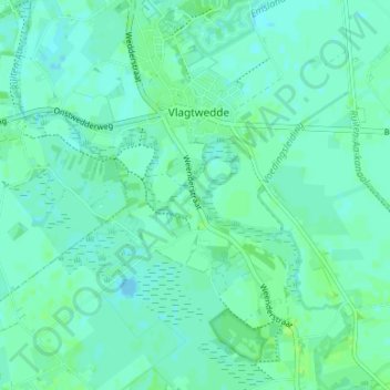 Ellersinghuizen topographic map, elevation, terrain