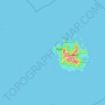Along topographic map, elevation, terrain