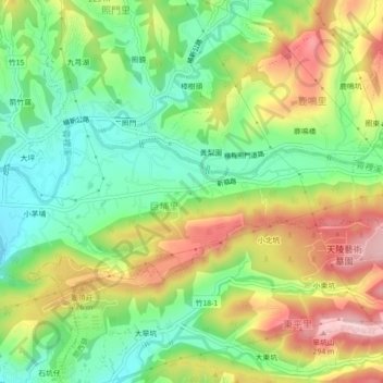 Damaobu topographic map, elevation, terrain