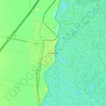 Coronda topographic map, elevation, terrain