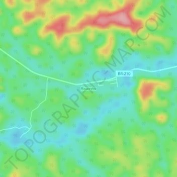 Riozinho topographic map, elevation, terrain