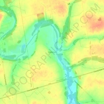 Waldemar topographic map, elevation, terrain