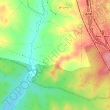 Valdeloshielos topographic map, elevation, terrain