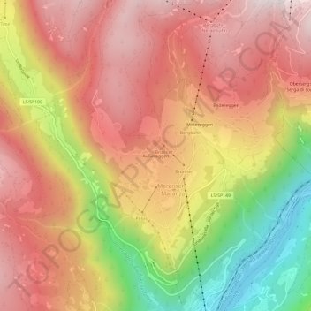Prato topographic map, elevation, terrain