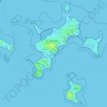 Kerroland topographic map, elevation, terrain