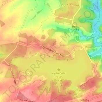 Golden Lakes Village topographic map, elevation, terrain