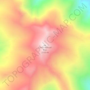 Cerro Nahuel Pan topographic map, elevation, terrain