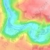 Archets topographic map, elevation, terrain