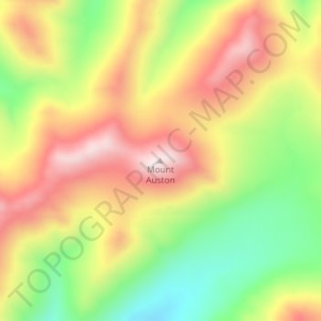 Mount Auston topographic map, elevation, terrain
