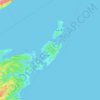 Île Lamèque topographic map, elevation, terrain