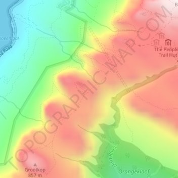 Twelve Apostles topographic map, elevation, terrain